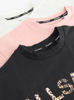 Zwart/roze - smALLSAINTS Oversized Girls Logo T-Shirts 3 Pack