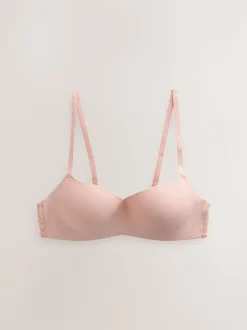 Zwart/roze - Verpakking van 2 lichte ultiem comfort beha's zonder beugel