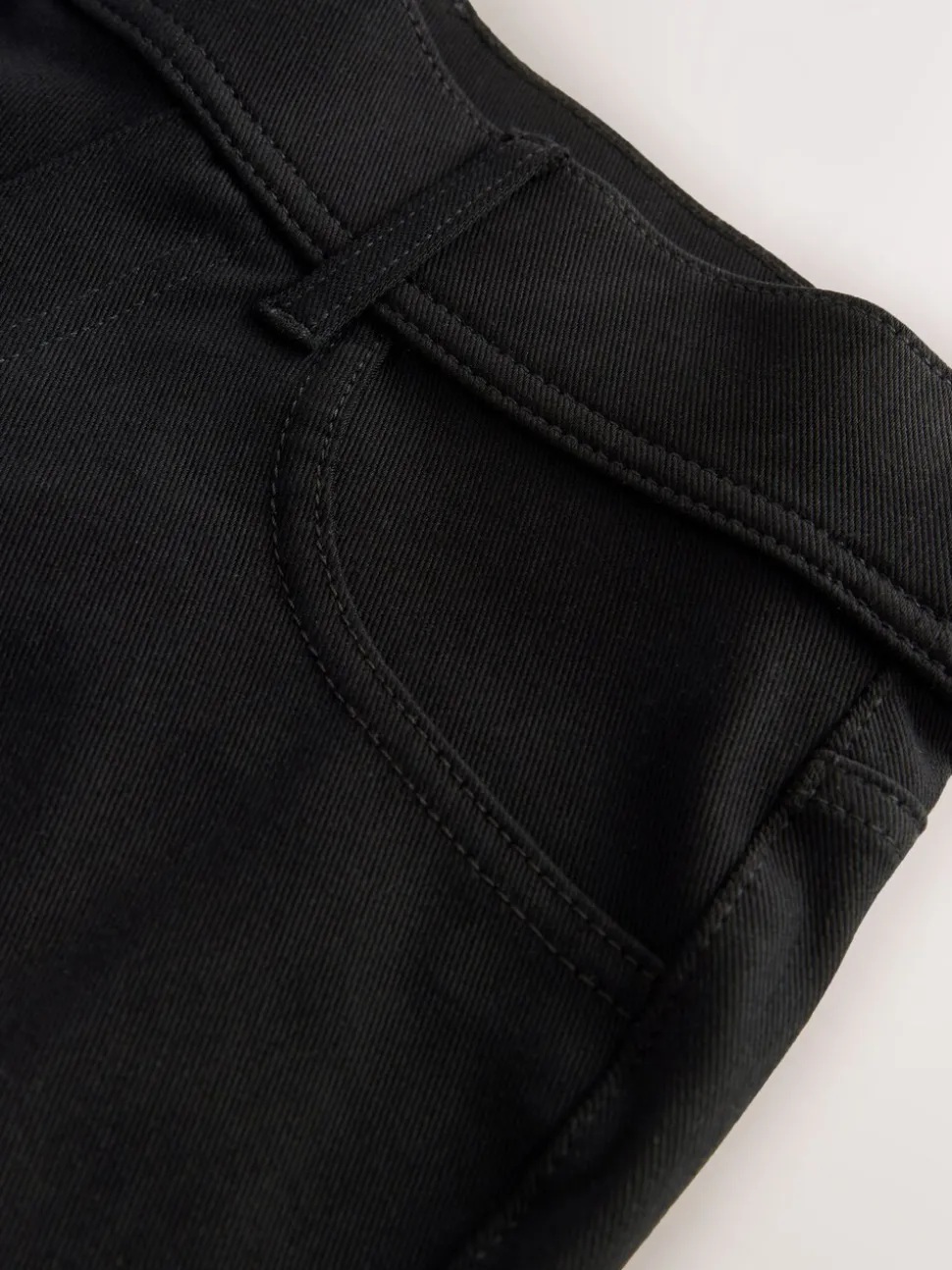 Zwart/Saliegroen - Jersey denim broek met wijde pijpen 2 set