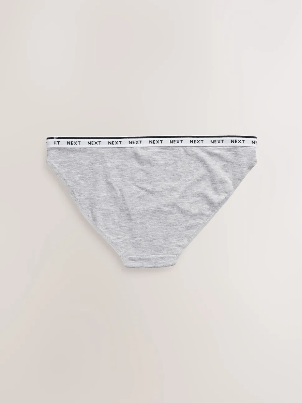 Zwart/wit - 7 Katoenen slipjes met logotailleband