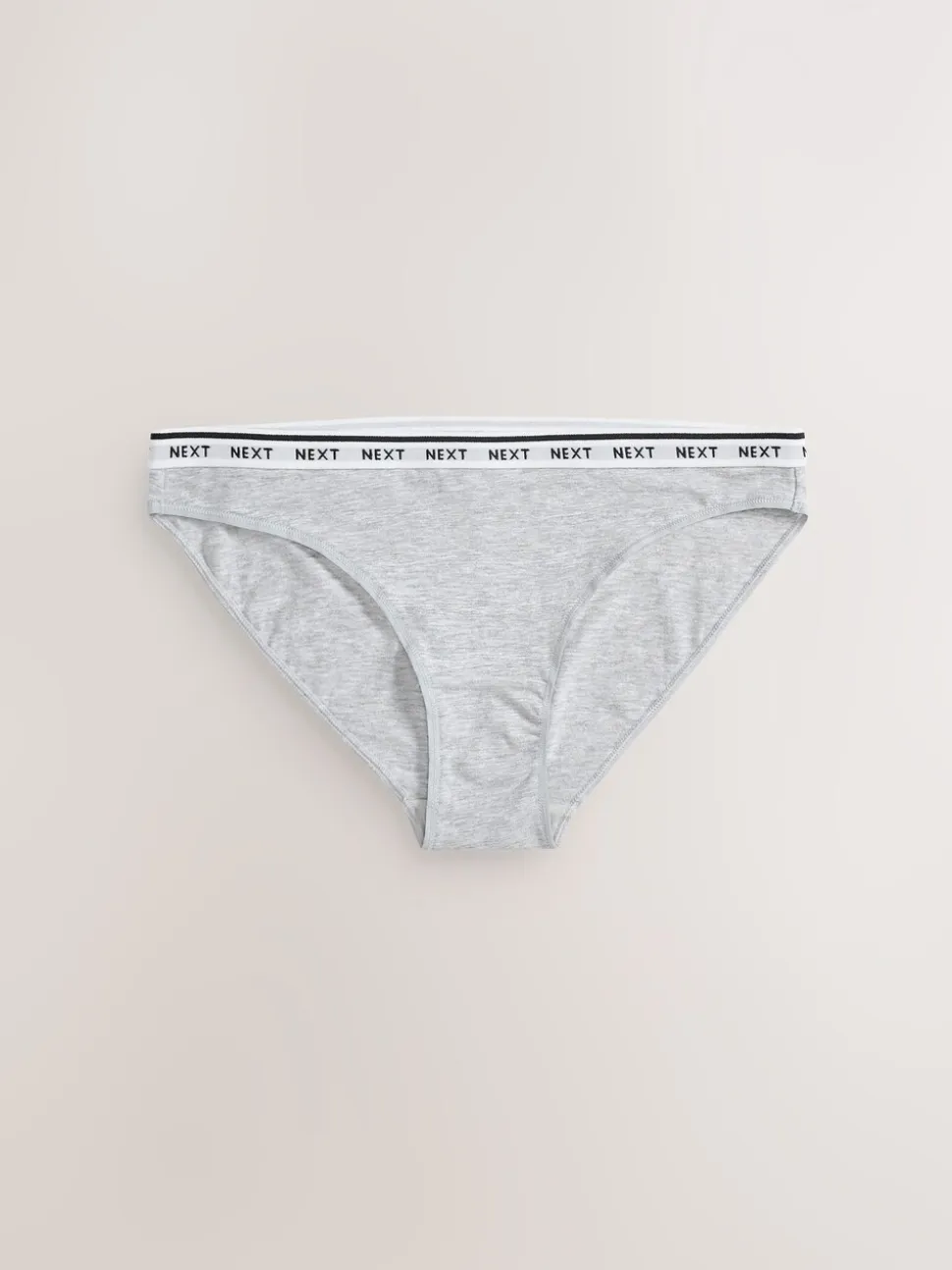 Zwart/wit - 7 Katoenen slipjes met logotailleband