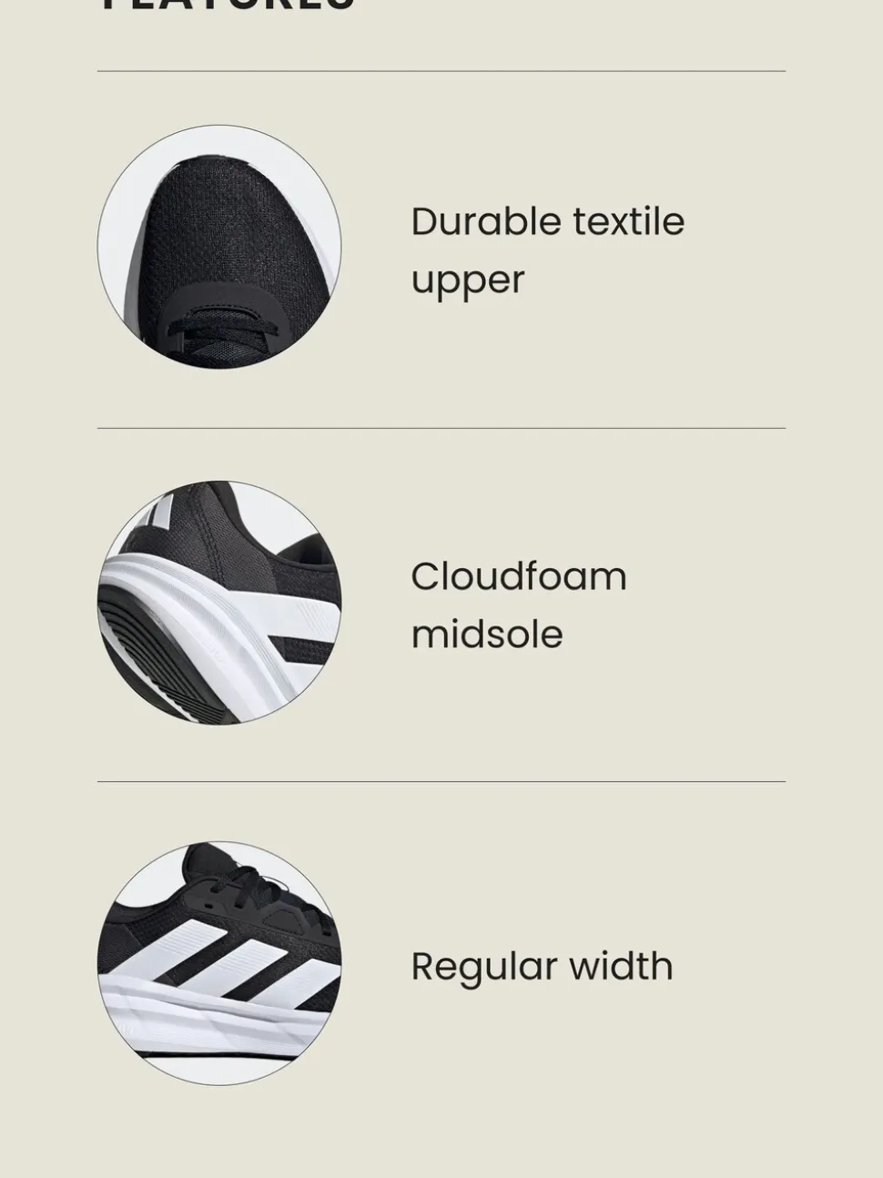 Zwart/wit - adidas Galaxy 7 hardloopschoenen