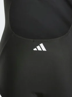Zwart/wit - adidas 3-Strepen Kinderzwempak