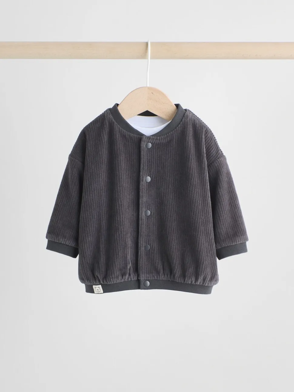 Zwart/wit - Baby Velour Jacket, Top and Joggers Set (0mths-2yrs)