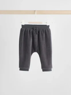 Zwart/wit - Baby Velour Jacket, Top and Joggers Set (0mths-2yrs)