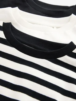 Zwart/wit - Boxy 100% katoenen Sweaters met Lange mouwen 3 pack (3-16jr)
