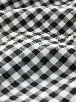 Zwart/wit - Gingham shorts met elastische taille