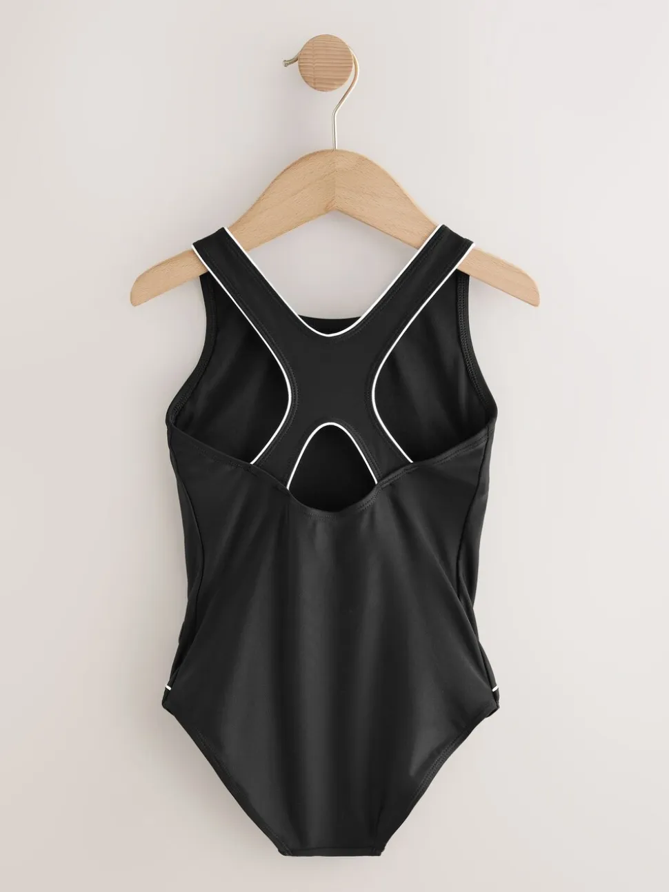 Zwart/wit - Racerback Swimsuit (3-16yrs)