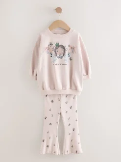 Zwart/wit - Set van 2 tops en flared leggings (3mnd-7jr)