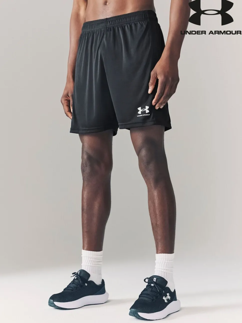 Zwart/wit - Under Armour Challenger gebreide short