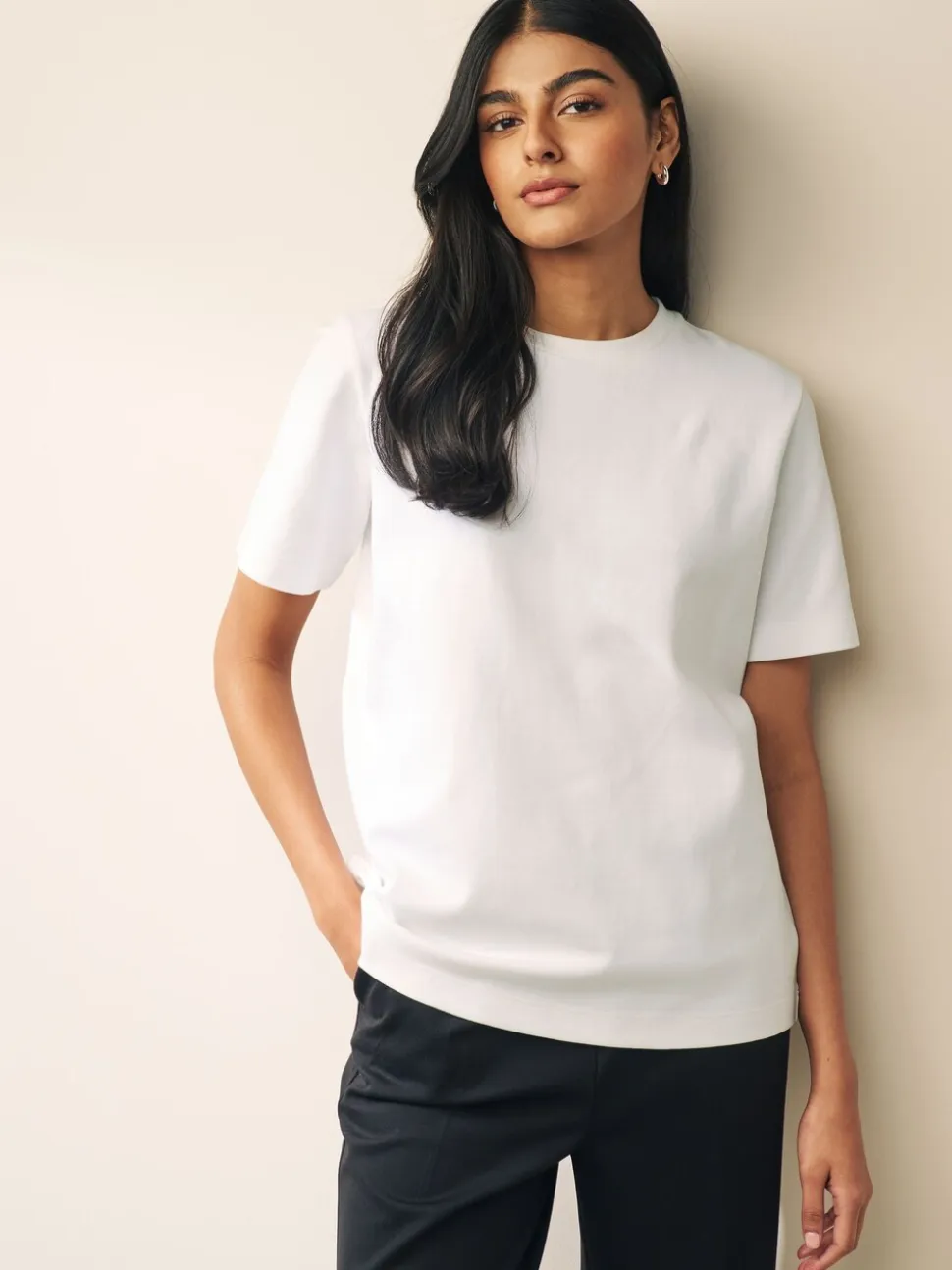 Zwart/wit - Verpakking van 2 dikke T-shirts met korte mouwen