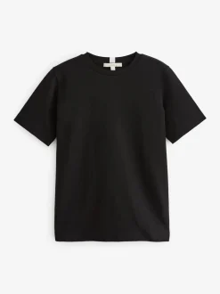 Zwart/wit - Verpakking van 2 dikke T-shirts met korte mouwen