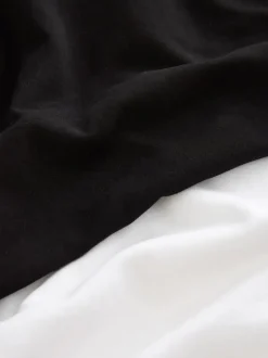 Zwart/wit - Verpakking van 2 dikke T-shirts met korte mouwen