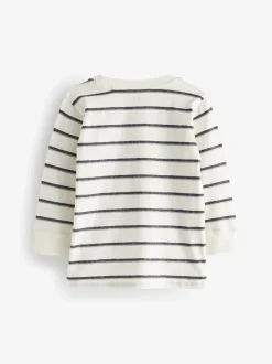 Zwart/wit - Verpakking van 5 effen T-shirts met lange mouwen (3 mnd-7 jr)