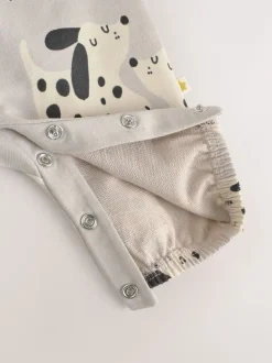 Zwart-wit hond - Jersey tuinbroek en rompertje babyset (0mnd-2jr)