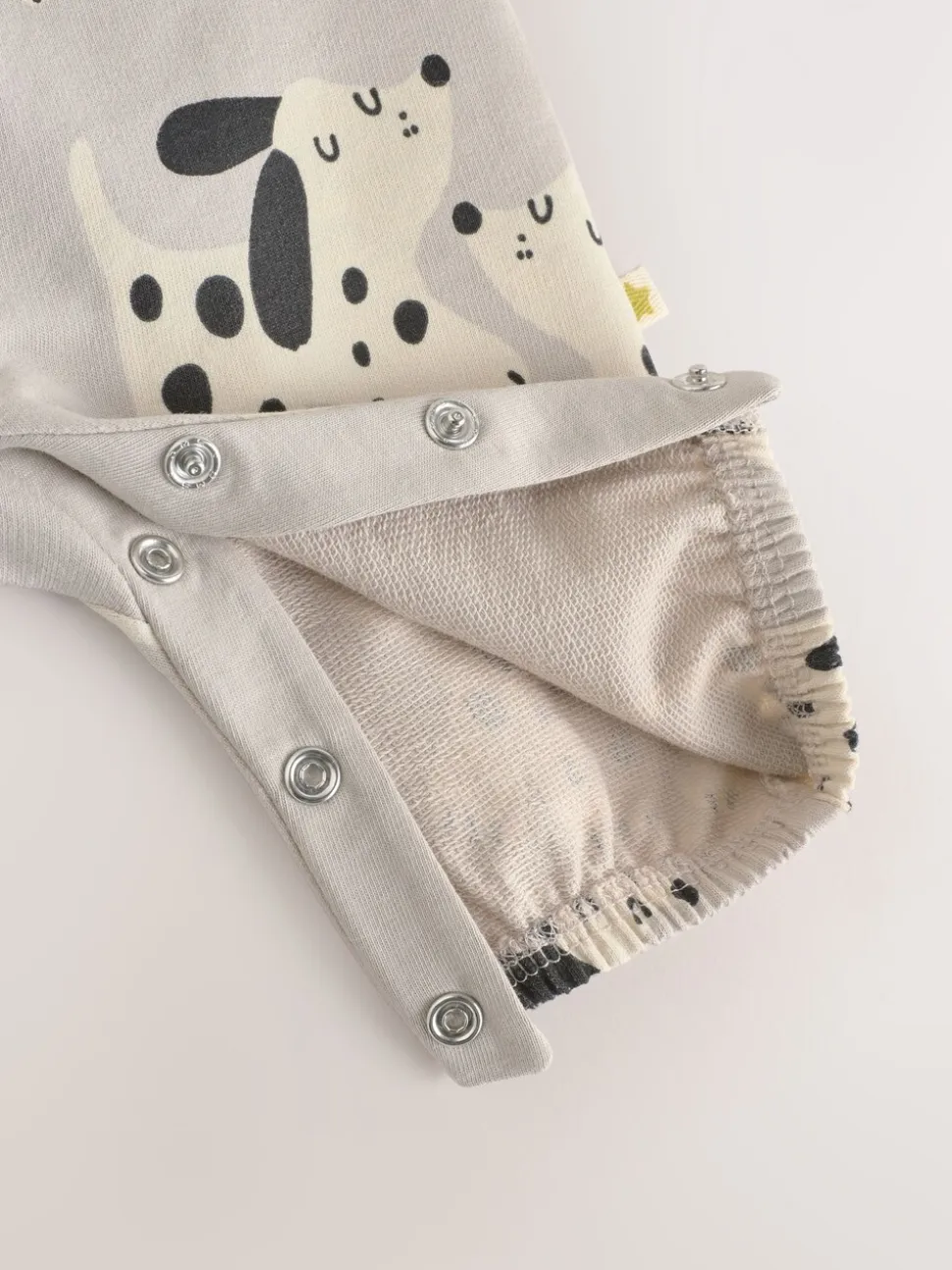 Zwart-wit hond - Jersey tuinbroek en rompertje babyset (0mnd-2jr)