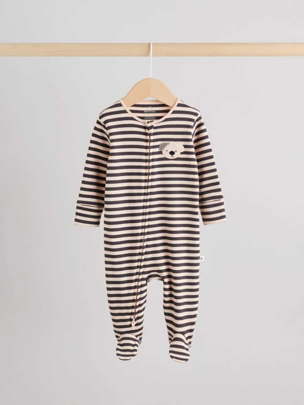 Zwart-wit met hond - Verpakking van 3 babypyjama's met tweewegrits (0-2jr)