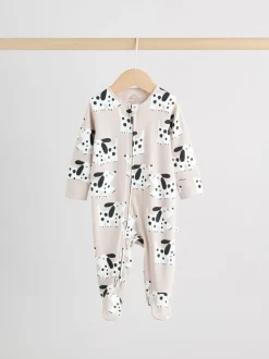 Zwart-wit met hond - Verpakking van 3 babypyjama's met tweewegrits (0-2jr)