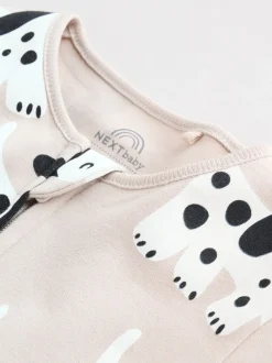 Zwart-wit met hond - Verpakking van 3 babypyjama's met tweewegrits (0-2jr)