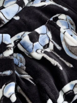Zwart/wit met voetbal - Damesbadjas (3-16jaar)