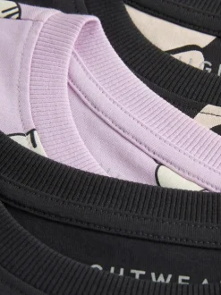 Zwart-wit pandaprint - Verpakking van 3 pyjama's met joggingbroek (3 - 16 jr)
