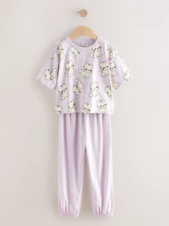 Zwart-wit pandaprint - Verpakking van 3 pyjama's met joggingbroek (3 - 16 jr)