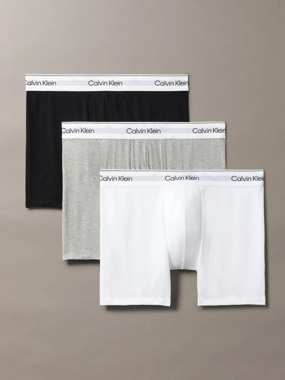 Zwart/wit/grijs - Calvin Klein Icon Cotton Stretch Boxer Briefs 3 Pack