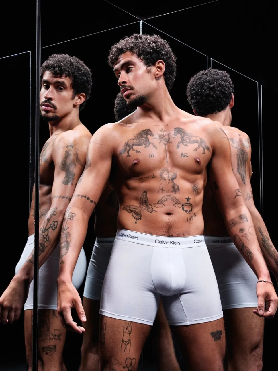 Zwart/wit/grijs - Calvin Klein Icon Cotton Stretch Boxer Briefs 3 Pack