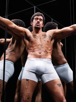 Zwart/wit/grijs - Calvin Klein Icon Cotton Stretch Boxer Briefs 3 Pack