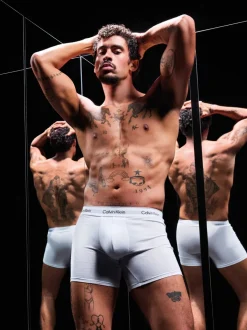 Zwart/wit/grijs - Calvin Klein Icon Cotton Stretch Boxer Briefs 3 Pack