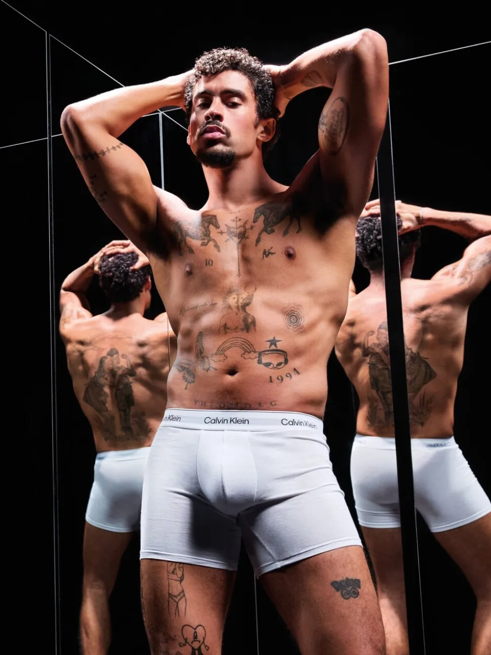 Zwart/wit/grijs - Calvin Klein Icon Cotton Stretch Boxer Briefs 3 Pack