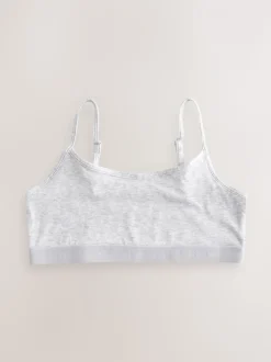 Zwart/wit/grijs - Set van 3 crop tops met bandjes (5 - 16 jr)