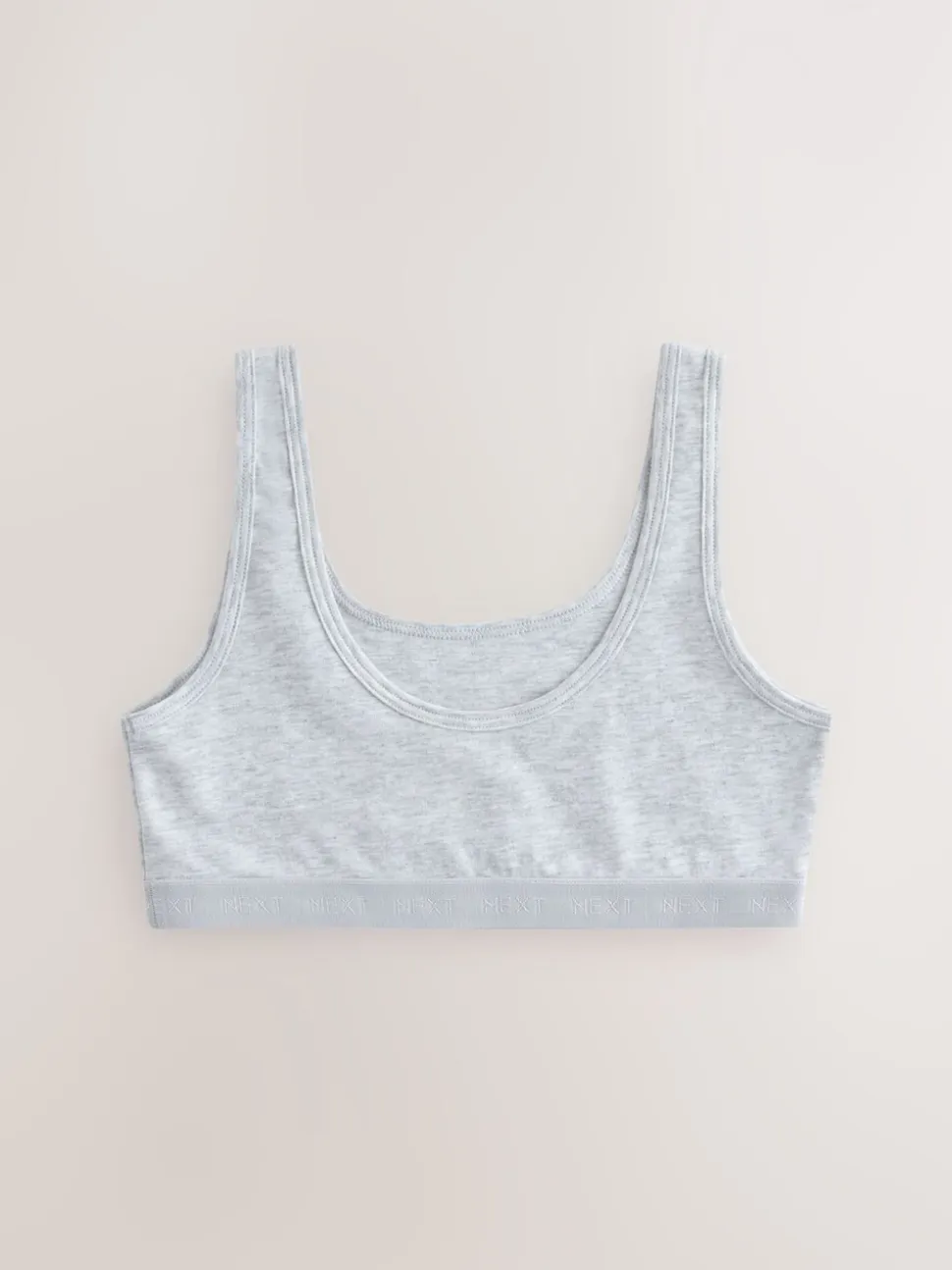 Zwart/wit/grijs - Set van 3 crop tops met diepe ronde hals (5 - 16 jr)