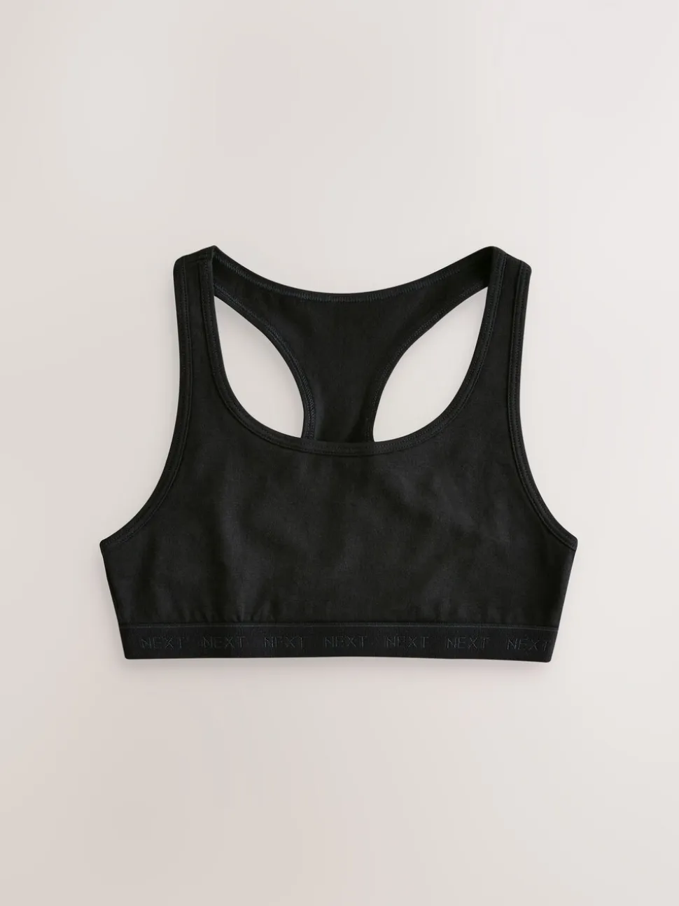 Zwart/wit/grijs - Set van 3 korte tops met racerback (5-16 jr)