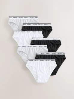 Zwart/wit/grijs - Verpakking van 7 bikinibroekjes (5-16 jr)