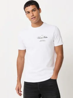Zwart/wit/grijs met borduursel - Slim Fit - Set van 3 T-shirts met print