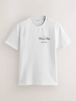 Zwart/wit/grijs met borduursel - Slim Fit - Set van 3 T-shirts met print