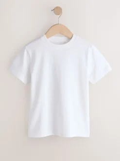 Zwart/wit/grijs/kaki - Set van 4 T-shirts met korte mouwen (3-16 jr)