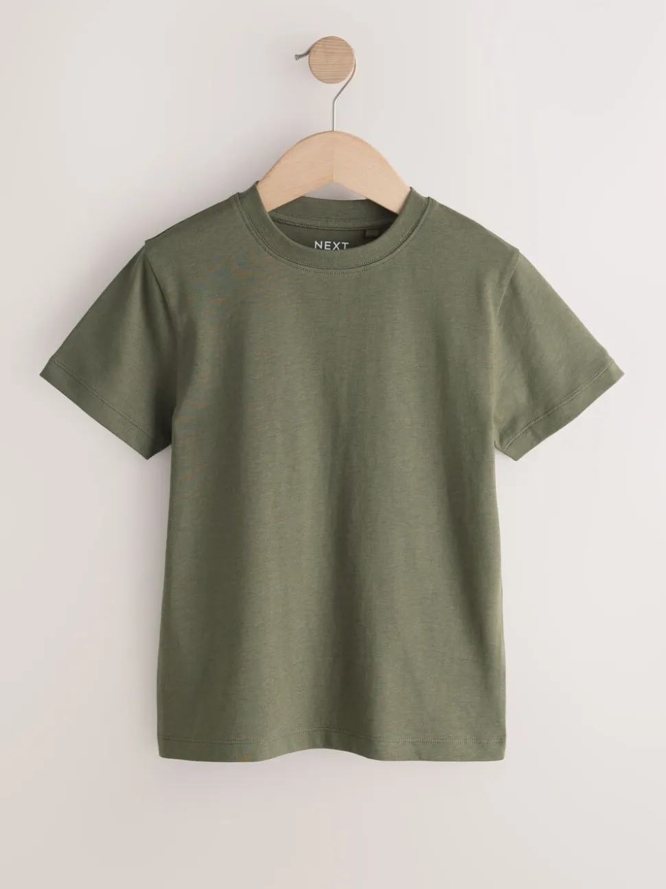 Zwart/wit/grijs/kaki - Set van 4 T-shirts met korte mouwen (3-16 jr)