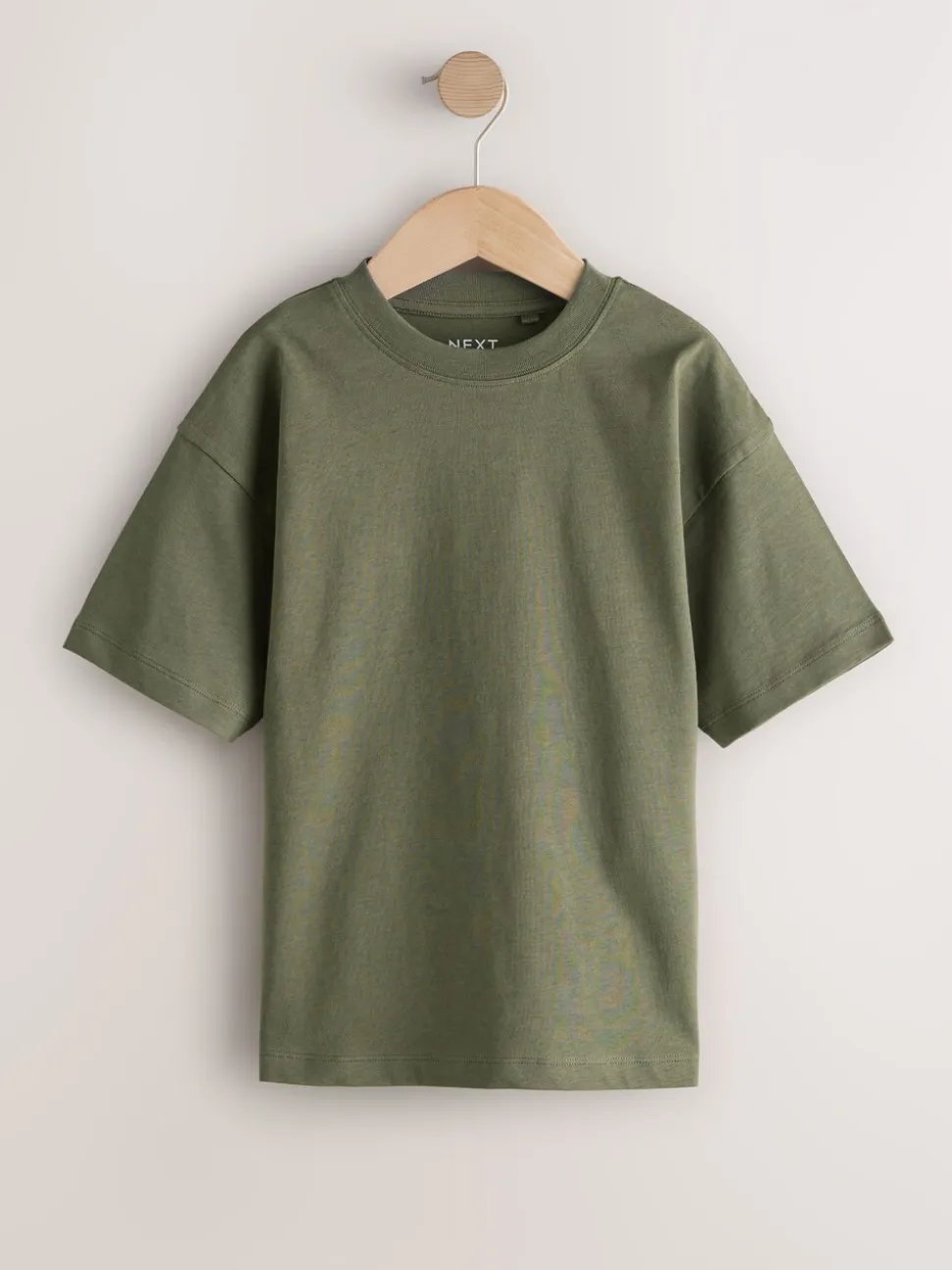 Zwart/wit/grijs/kaki - Set van 4 T-shirts met korte mouwen (3-16 jr)