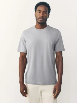 Zwart/Wit/grijs/leigrijs/kiezelkleurig/Bruin - Normale Pasvorm - Essential katoenen T-shirts verpakking van 6