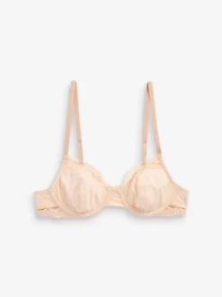 Zwart/wit/pastelroze huidskleur - Katoenmix ultiem comfort beha's verpakking van 3