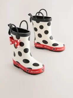 Zwart/wit/rood - Minnie Mouse Handle Wellies