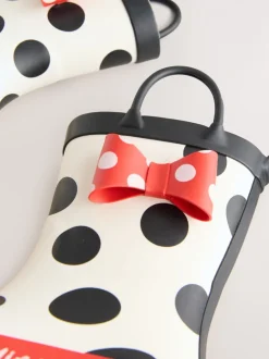 Zwart/wit/rood - Minnie Mouse Handle Wellies