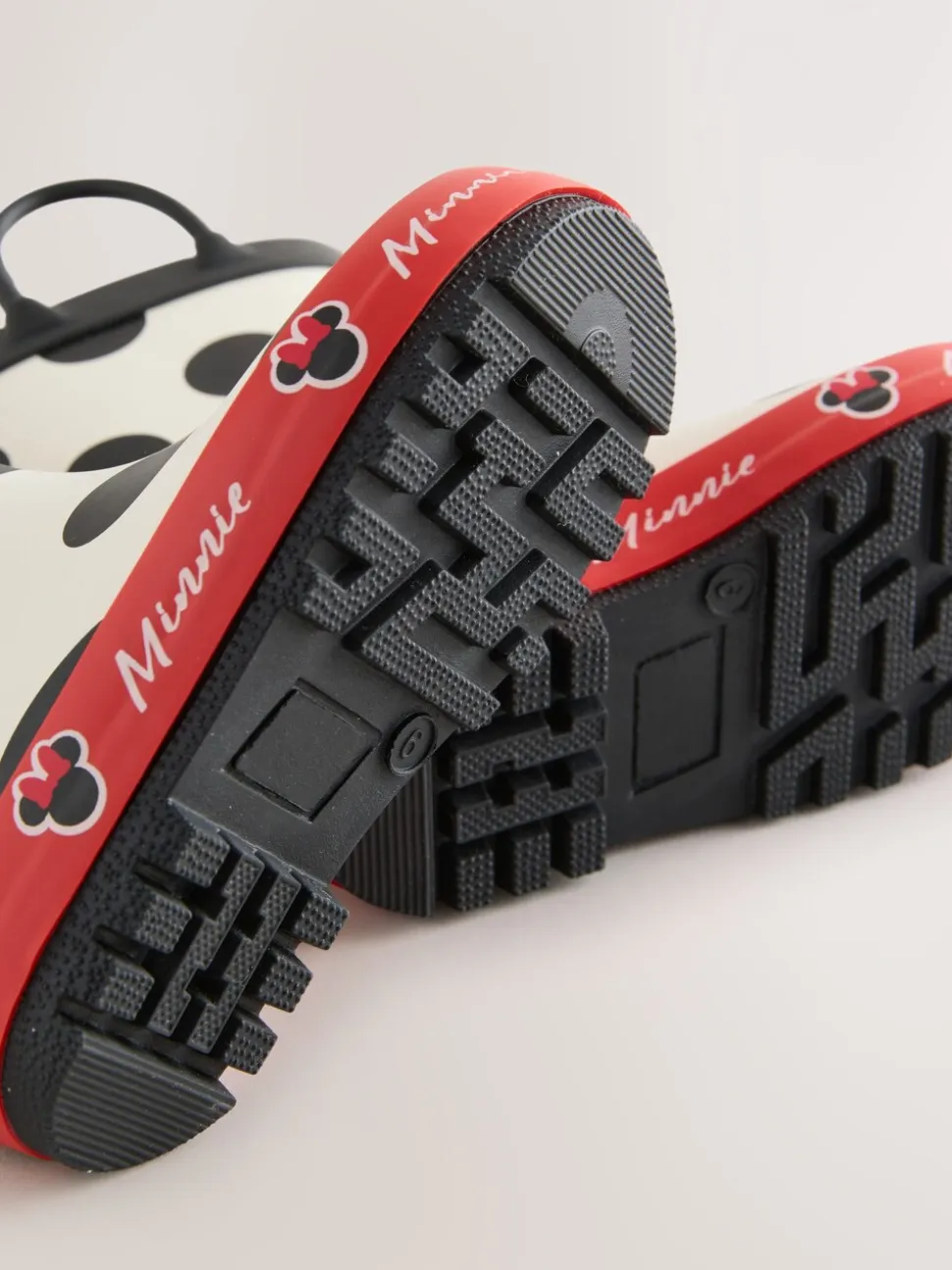 Zwart/wit/rood - Minnie Mouse Handle Wellies