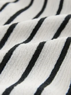 Zwart-witte streep - Gekreukte shorts (3-16jr)